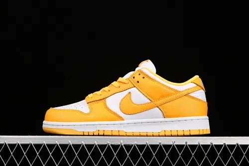 All Categories Nk SB Dunk Series Nk SB Dunk Low Low-top Sneakers J Version Nk Dunk Low SB Dunk Series White and Yellow Color Low-top Casual Sports Skateboard Shoes DD1503-800